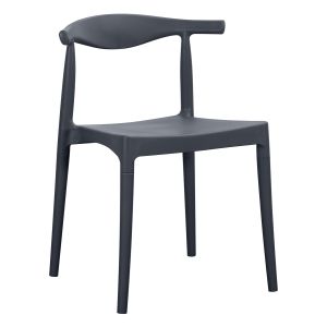 Garden chair Alor HM6624.03 made of polypropylene in gray 47X55X74.5 cm.