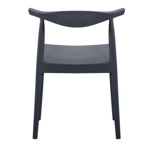 Garden chair Alor HM6624.03 made of polypropylene in gray 47X55X74.5 cm.