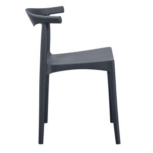 Garden chair Alor HM6624.03 made of polypropylene in gray 47X55X74.5 cm.