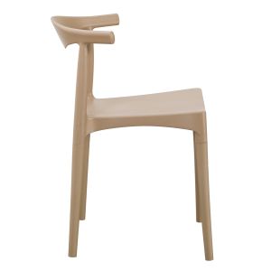 Alor HM6624.04 garden chair made of polypropylene in cappuccino 47X55X74.5 cm.