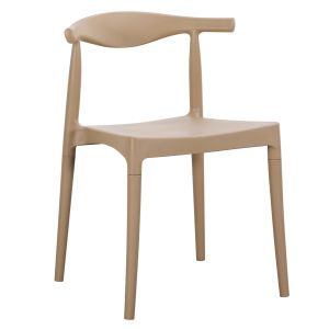 Alor HM6624.04 garden chair made of polypropylene in cappuccino 47X55X74.5 cm.