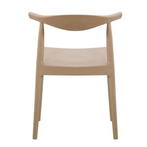 Alor HM6624.04 garden chair made of polypropylene in cappuccino 47X55X74.5 cm.