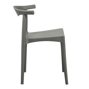 Garden chair Alor HM6624.05 made of polypropylene in olive green 47X55X74.5 cm.