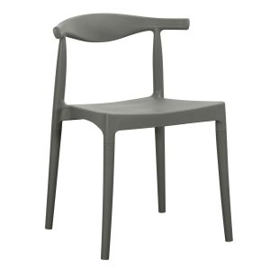 Garden chair Alor HM6624.05 made of polypropylene in olive green 47X55X74.5 cm.