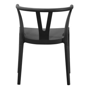 Garden chair Brave HM6625.02 made of polypropylene in black 47X42X84.5 cm.