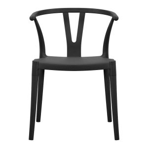 Garden chair Brave HM6625.02 made of polypropylene in black 47X42X84.5 cm.