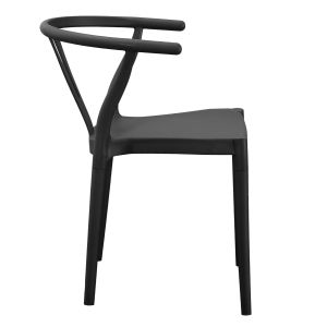 Garden chair Brave HM6625.02 made of polypropylene in black 47X42X84.5 cm.