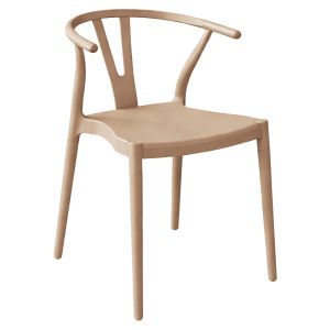 Garden chair Brave HM6625.04 made of polypropylene in cappuccino color 47X42X84.5 cm.