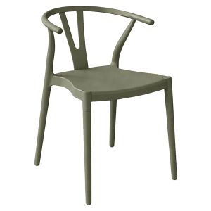 Garden chair Brave HM6625.05 made of polypropylene in olive green 47X42X84.5 cm.