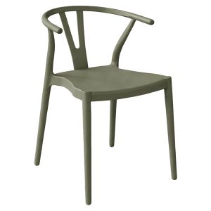 Garden chair Brave HM6625.05 made of polypropylene in olive green 47X42X84.5 cm.