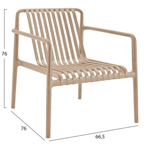 Garden chair Malen HM6626.04 cappuccino polypropylene 66X77X76ВСМ