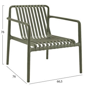 Garden chair Malen HM6626.05 olive green polypropylene 66X77X76ВСМ