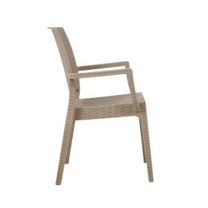 Garden chair Mateo beige color 54X55X85CM