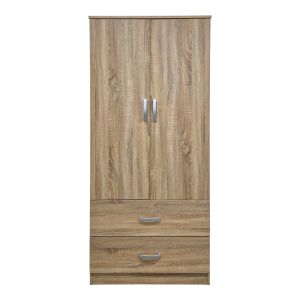 Двукрилен гардероб с 2 чекмеджета Alvia sonoma 80x51.5x180см
