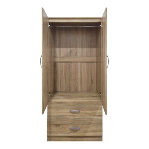 Двукрилен гардероб с 2 чекмеджета Alvia sonoma 80x51.5x180см