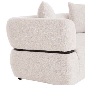 Двуместен диван Arctis HM3328.02 светлобежов плат 169X88X88 см.