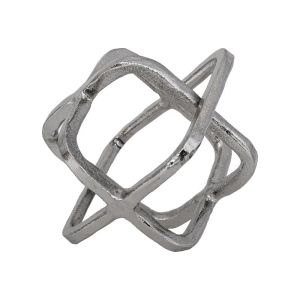 Decorative table decoration cube, nickel color 15X13X14CM
