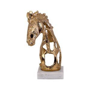 Decorative horse figurine, antique gold color 18X14X26CM