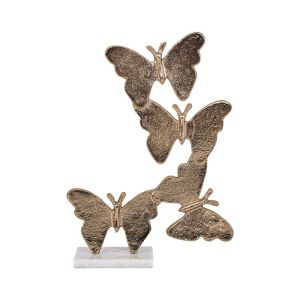 Decorative figure butterflies antique gold color 28X9X38CM