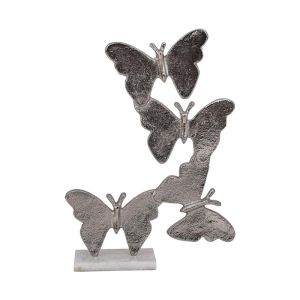 Decorative figurine butterflies nickel color 28X9X38CM