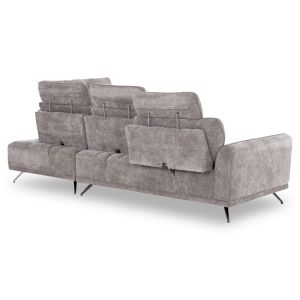 Десен ъглов 5-местен диван Myron SM3318.01R сив платеж 290X110-225X110H