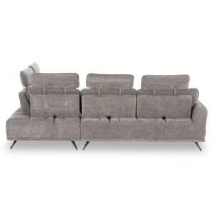 Десен ъглов 5-местен диван Myron SM3318.01R сив платеж 290X110-225X110H