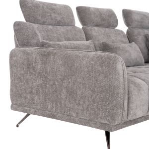 Десен ъглов 5-местен диван Myron SM3318.01R сив платеж 290X110-225X110H