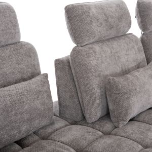 Десен ъглов 5-местен диван Myron SM3318.01R сив платеж 290X110-225X110H