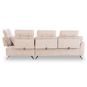 Десен ъглов 5-местен диван Myron SM3318.02R екру платов 290X110-225X110H