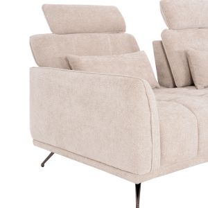 Десен ъглов 5-местен диван Myron SM3318.02R екру платов 290X110-225X110H