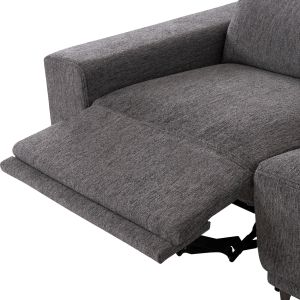Десен ъглов 5-местен диван с регулираща се голема Lunaris SM3316.01R сив плат 307X267X94В