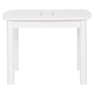 Children's table with storage space Ricki HM18339.03 MDF and birch wood in white 65X65X47 cm.