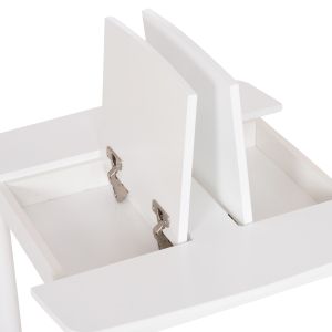 Children's table with storage space Ricki HM18339.03 MDF and birch wood in white 65X65X47 cm.