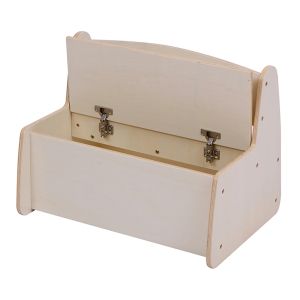 Children's bench with storage compartment Ricki HM18342.01 MDF and plywood in natural/cream color 63X43X47 cm.