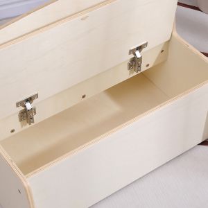 Children's bench with storage compartment Ricki HM18342.01 MDF and plywood in natural/cream color 63X43X47 cm.