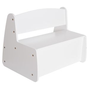 Children's bench with storage compartment Ricki HM18342.03 MDF and plywood in white 63X43X47 cm.