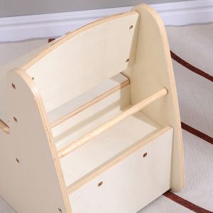 Children's chair with storage space Ricki HM18343.01 plywood/MDF in natural color 33X43X47 cm.