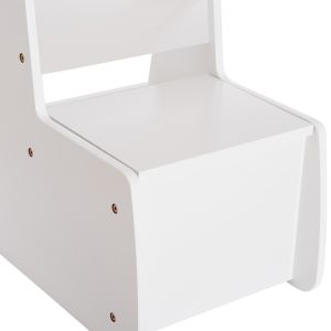 Children's chair with storage space Ricki HM18343.03 plywood/MDF in white 33X43X47 cm.