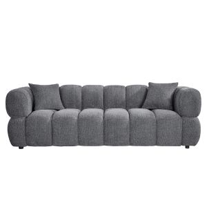 Диван 3-местен Norika HM3331.01 сив дамас 228X91X72HCM.