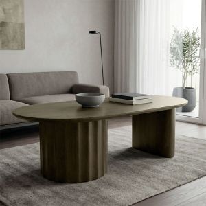 Дизайнерска холна маса Flute Bold масив мангово дърво венге 130x65x40Eκ