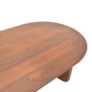 Дизайнерска холна маса Flute Bold масив мангово дърво венге 130x65x40Eκ