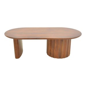 Дизайнерска холна маса Flute Bold масив мангово дърво венге 130x65x40Eκ