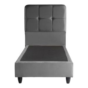 Единично легло Punto антрацит кадифе 90x200см