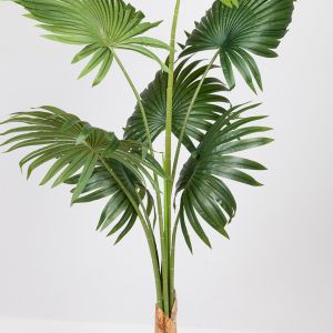 Artificial palm tree with plastic pot and blinds 140 cm