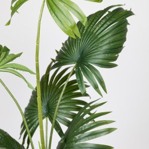 Artificial palm tree with plastic pot and blinds 140 cm