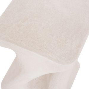 Квадратна табуретка Santorini HM18337 полирезин - черно бял 30X30X45ВСМ.