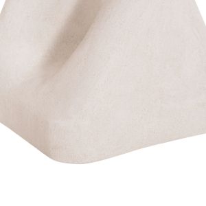Квадратна табуретка Santorini HM18337 полирезин - черно бял 30X30X45ВСМ.