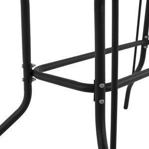 Garden dining set of 5 pieces Adam HM10727.03 metal chairs and table 110X60 cm. black