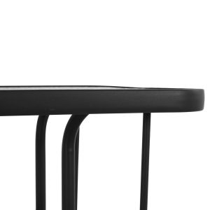Garden dining set of 5 pieces Adam HM10727.03 metal chairs and table 110X60 cm. black