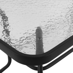 Garden dining set of 5 pieces Adam HM10727.03 metal chairs and table 110X60 cm. black